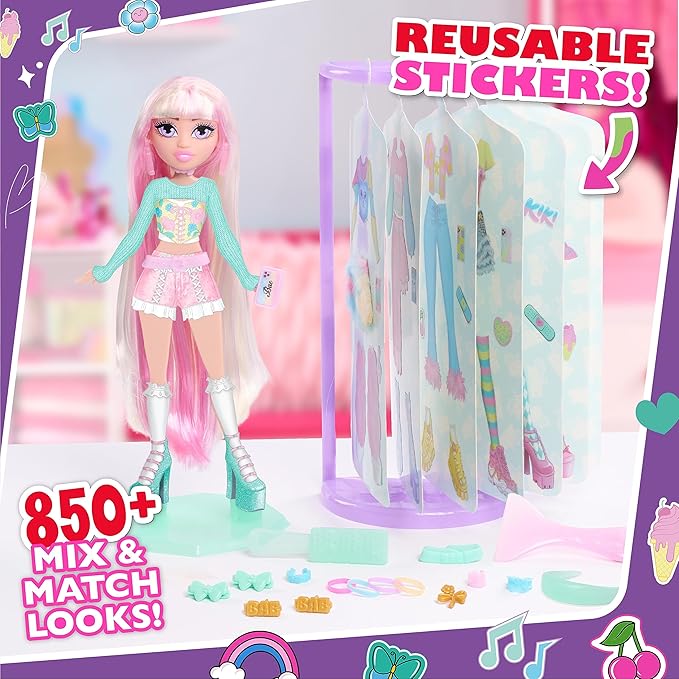 Just Play Style Bae Kiki 10-Inch Fashion Doll and Accessories, 28-Pieces, Kids Toys for Ages 4 Up