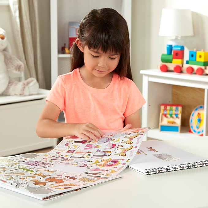 Melissa & Doug Sticker Collection and Coloring Pads Set: Princesses, Fairies, Animals, and More - FSC Certified