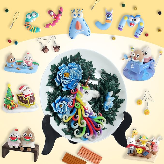 Polymer Clay 72 Colors,Large Sculpting Clay Modeling Clay Model Baking Clay,Sculpting Tools and Accessories Teaching is a Holiday Clay for Kids, Adults,Beginners…