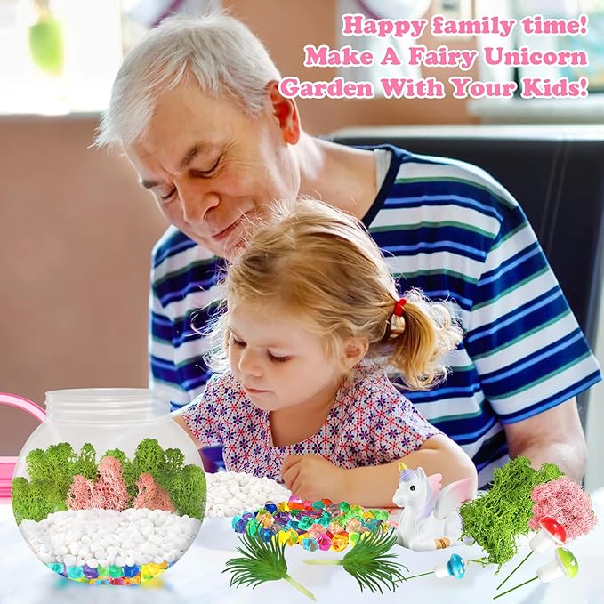 HONGID Unicorn Terrarium Crafts Kit for Girls - Unicorn Craft Kit for Kids,Unicorn Toys for Girls,Kids Christmas Girls Gifts for Teen Girls Age 3+