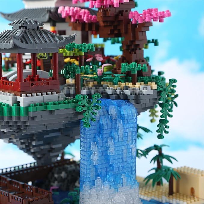 Cherry Blossom Tree Building Set with Gift Box, Original Music Cherry Blossom Tree House(Type :Symphony), Japanese Sakura Tree House Lights Building Kit（3320 Pcs, Cherry Bonsai Tree Building Set.