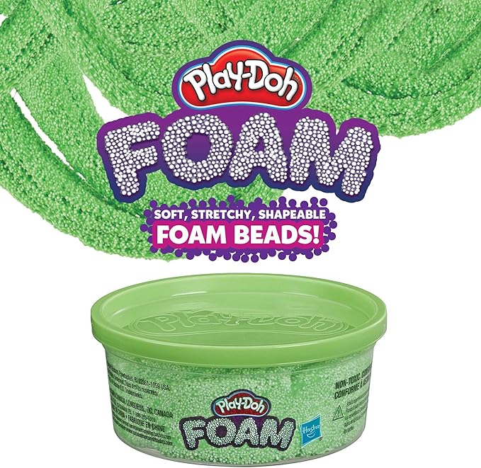 Play-Doh Foam Green Single Can of Non-Toxic Modeling Foam for Kids 3 Years & Up