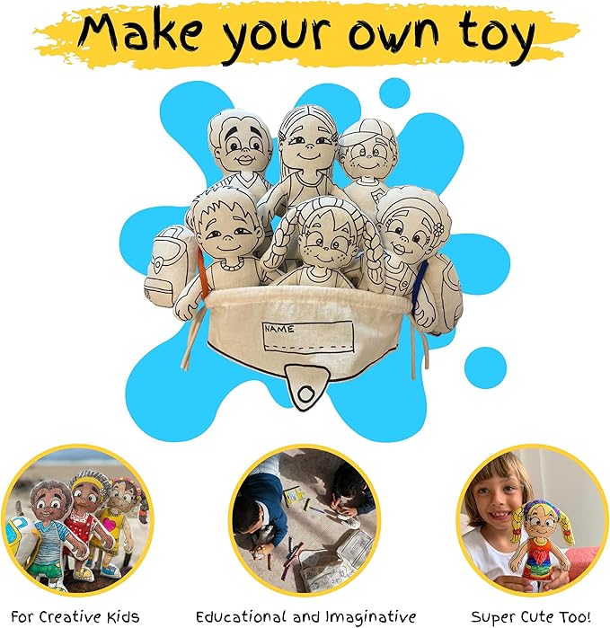 Color Your Doll - Boy Astronaut with Mini Space Pack - Washable Markers Included - Educational Art & Crafts Toy for Kids - Reusable, Color, Play, Wash, Repeat - Creative Gift