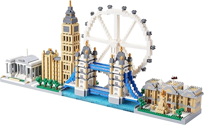 Building Micro Mini Blocks Architecture Skylines Collection Set for Adults London Bridge Mini Bricks for Kids (3430 Pieces)