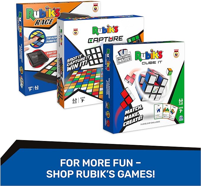 Rubik’s Cube, 3x3 Magnetic Speed Cube, Super Fast Problem-Solving Challenging Puzzle Fidget Toy Travel Game Brain Teaser for Adults & Kids Ages 8+