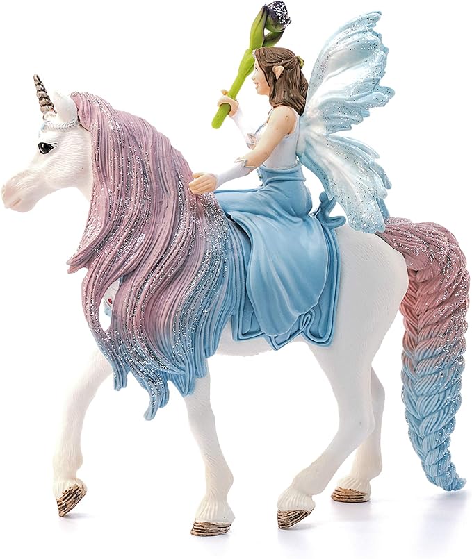 Schleich Bayala Fairy Eyela with Princess Unicorn Playset - Sparkling Flying Princess Doll with Unicorn and Magic Wand, Birthday Gift for Girls and Boys Ages 5-12