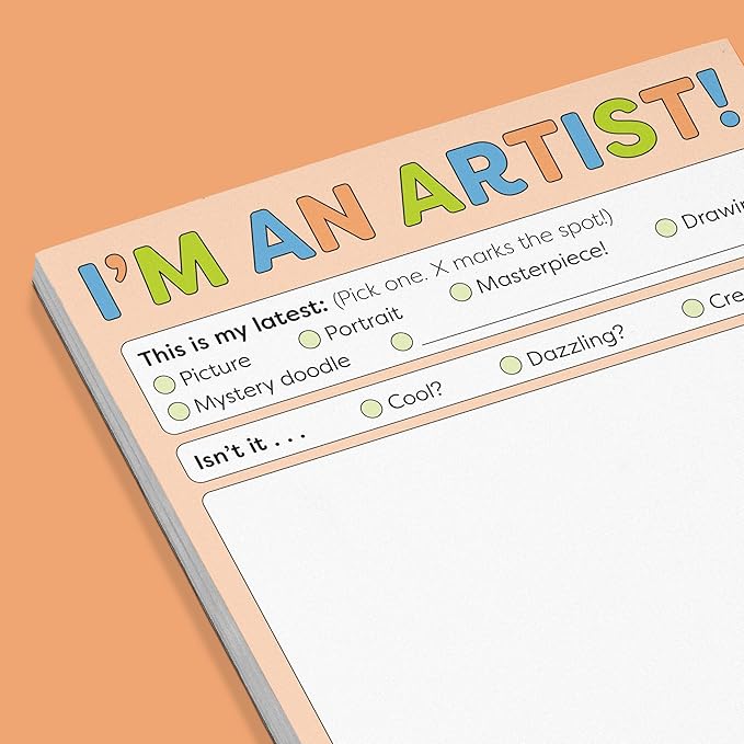 Knock Knock Kids I’m an Artist! Playtime Pad: Kids Activity Pad, 40 Sheets Plus Full-Color Sticker Sheet, 6 x 9-Inches