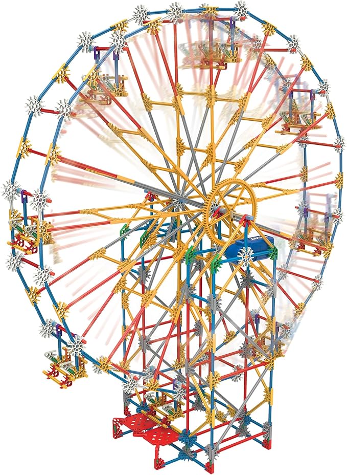 K'NEX - 3-in-1 Classic Amusement Park Building Set - 744 Pieces, Motorized, Kid Construction Set‚ Ages 9+