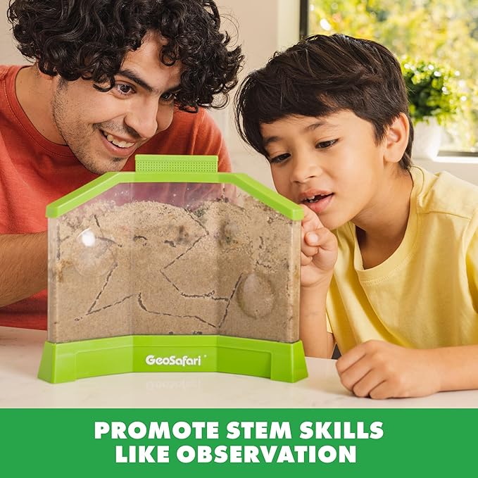 Educational Insights GeoSafari Ant Factory with Sand, Watch Live Ants, STEM Learning Toy, Ages 5+, Large