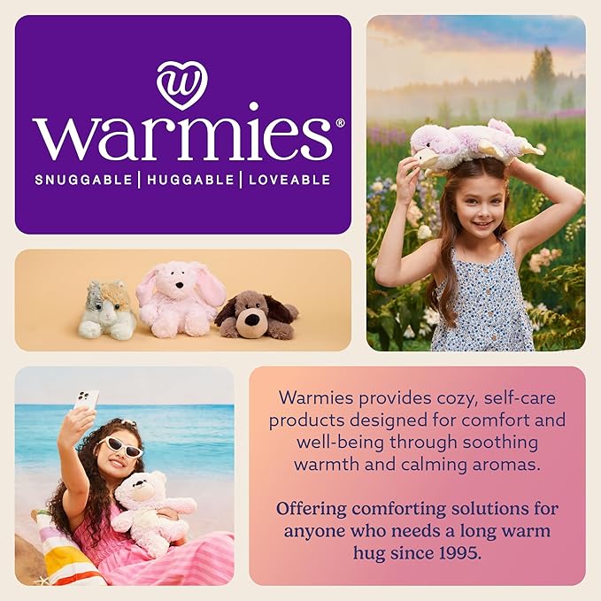 warmies Green Alligator Microwavable, Hot or Cold for Cool Relaxation and Warm Relief, Lavender Scented Cozy Plush Animal