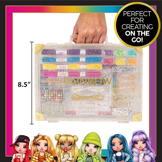 Rainbow High Ultimate Jewelry Designer, DIY Jewelry Making Kit, Design 20+ Pieces of Jewelry, Great Weekend or Sleepover Activity for Girls, Bead Kit for Kids Teens & Tweens Ages 8, 9, 10, 11