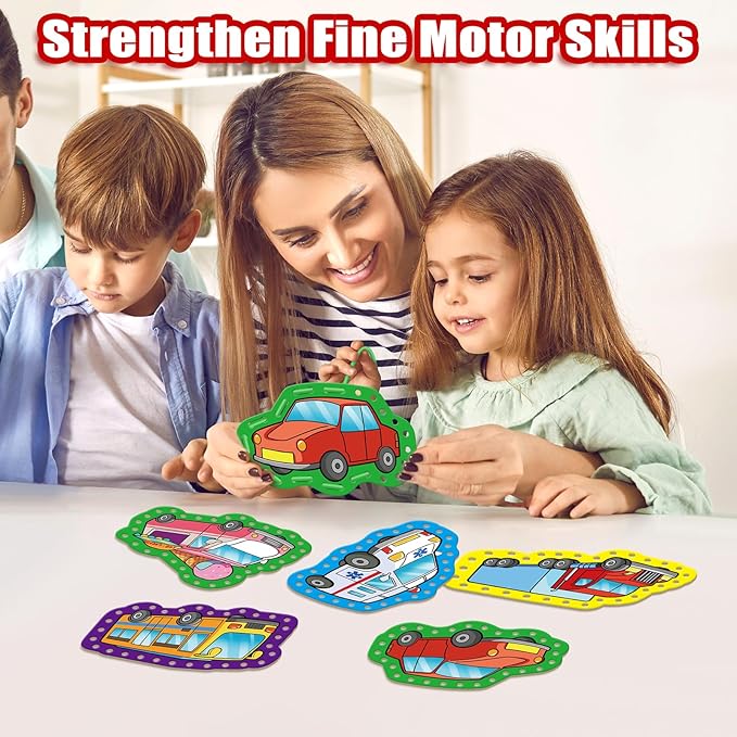 Quilinz Lacing Cards,Sewing Kit for Kids,Fine Motor Toys,Shoe Tying Practice,Classroom Must Haves,Manipulatives for Preschoolers,Homeschool Supplies,Preschool Learning Activities,Toddler Crafts