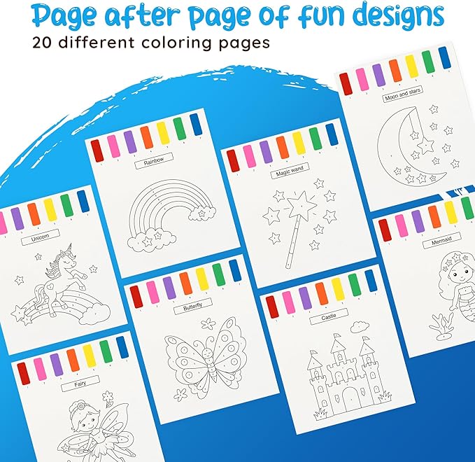 Paint With Water Book for Kids: Unicorns & Magic - Mess Free Coloring for Toddlers, Watercolor Painting Arts & Crafts for Kids Ages 2 3 4 5 6 Years Old - Toddler Easter Basket Stuffers & Easter Gifts