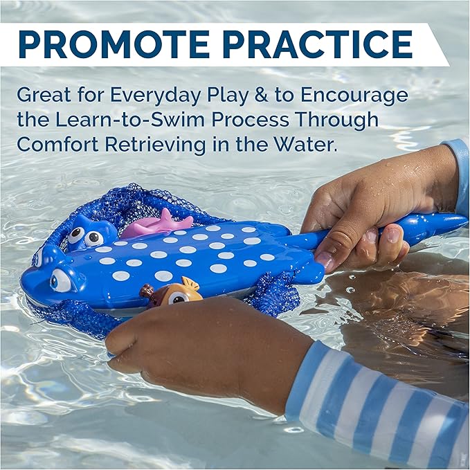 SwimWays Disney Finding Dory Mr. Ray's Dive and Catch Game, Bath Toys and Pool Party Supplies for Kids Ages 5 and Up