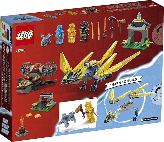 LEGO NINJAGO NYA and Arin’s Baby Dragon Battle 71798 Ninja Building Toy, Features a Jet, 2 Dragons, 3 Minifigures and Baby Riyu, Gift Idea for Toddlers Ages 4+