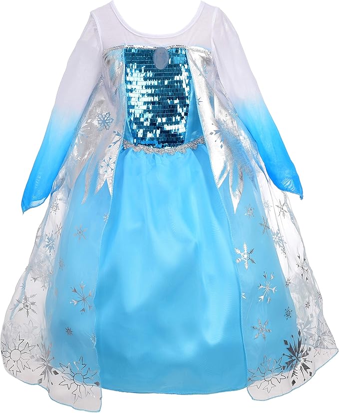 Dressy Daisy Toddler Little Girls' Ice Princess Dress Costume Birthday Halloween Christmas Fancy Party Dresses