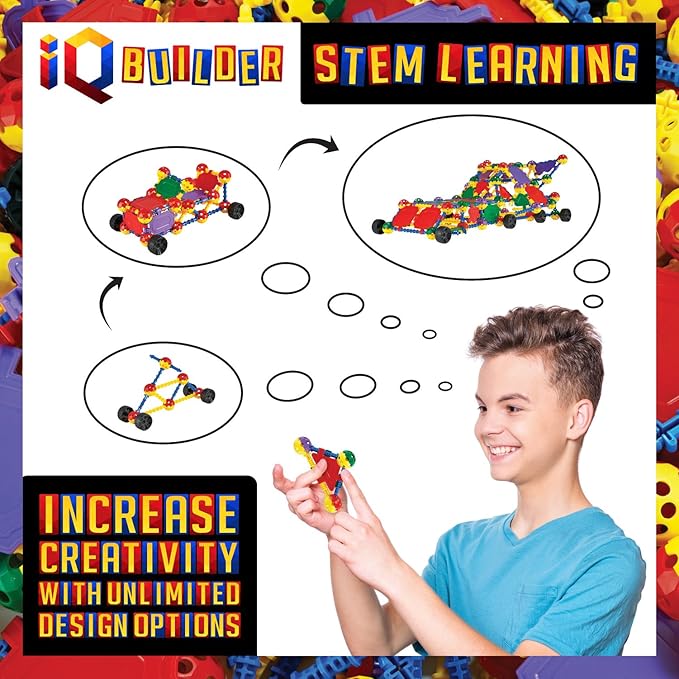 | STEM Learning Toys | Creative Construction Engineering | Fun Educational Building Toy Set for Boys and Girls Ages 3 4 5 6 7 8 9 10 Year Old | Best Toy Gift for Kids | Top Blocks Game Kit
