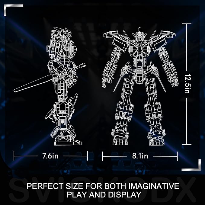SVIOKODX Mecha Building Block Sets,Liberator of Firmaments Robot Model Kits for Adults,Cool Bricks Mech，Collectible Kits for Kids Boys 8+ (1451 PCS)