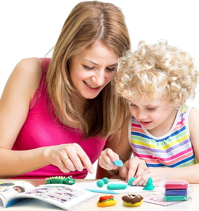 Sago Brothers Air Dry Clay 24 Colors, Kids Toys Modeling Clay Kit, No-Bake No Mess Magic Clay Crafts, Christmas Birthday Gifts for Kids Girls Boys