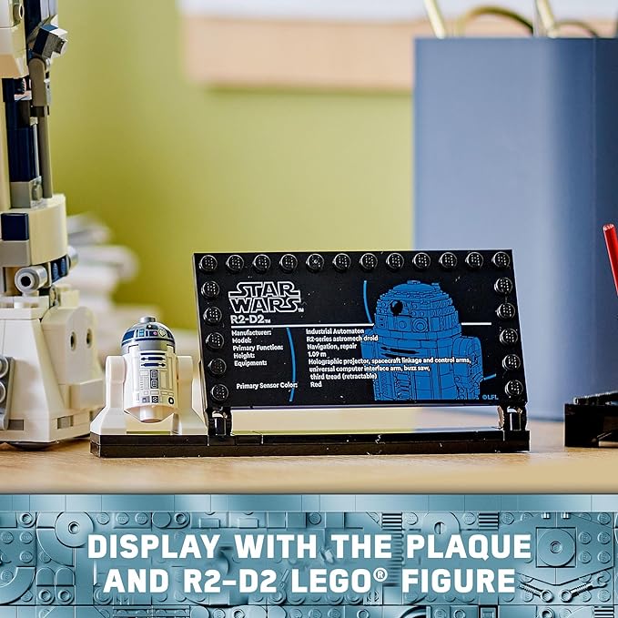 LEGO Star Wars R2-D2 Building Toy Set - Play or Display Star Wars Toy for Boys & Girls, Ages 10+ - Gift Ideas for Kids & Fans - Includes 25th Anniversary Darth Malak Minifigure - 75379