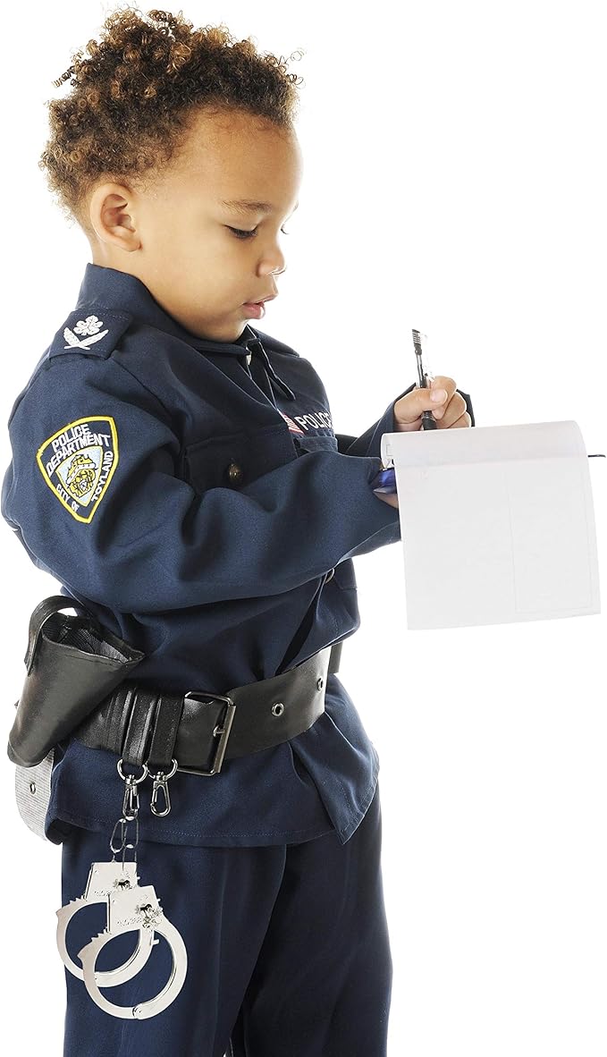 Skeleteen Metal Handcuffs with Keys - Toy Police Costume Prop Accessories Metal Chain Hand Cuffs with Safety Release and Key