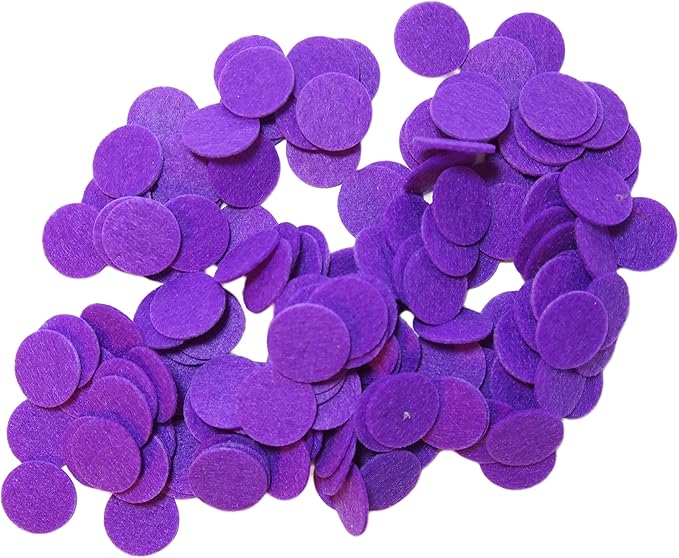 Playfully Ever After Purple Felt Circle Stickers (3 inch - 30pc)