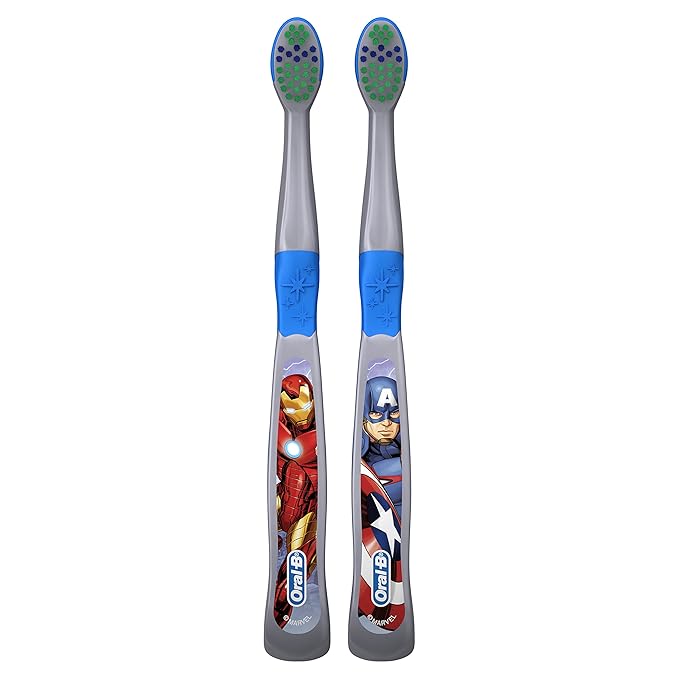 Oral-B Pro-Health Stages Avengers Assemble Toothbrushes (Soft) 5-7 Years, Twin Pack