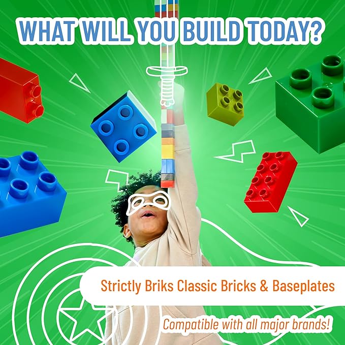 Strictly Briks Compatible with Lego Building Blocks Road Plates 10" x 10", 4 Pack Brick Baseplates for City Road, Street, Race Track, Classic Size (2 Straight + 1 Curved + 1 Intersection)