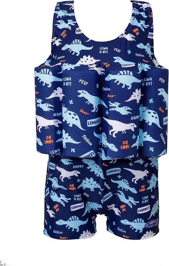 Baby Kids Floatation Suit Float One-Piece Swimwear Buoyancy for Girls Boys 1-8Years