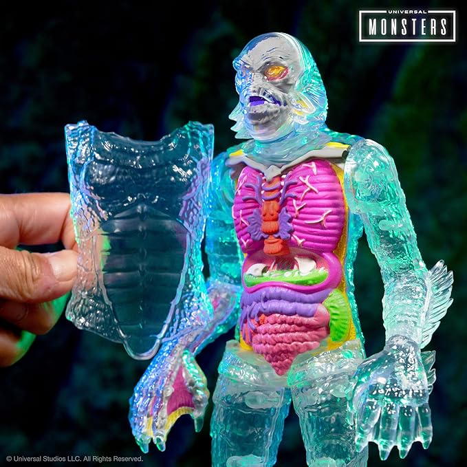 Super7 Super Cyborg Universal Monsters Creature from The Black Lagoon (Clear) - 11" Universal Monster Movies Action Figure Classic Movie Collectibles