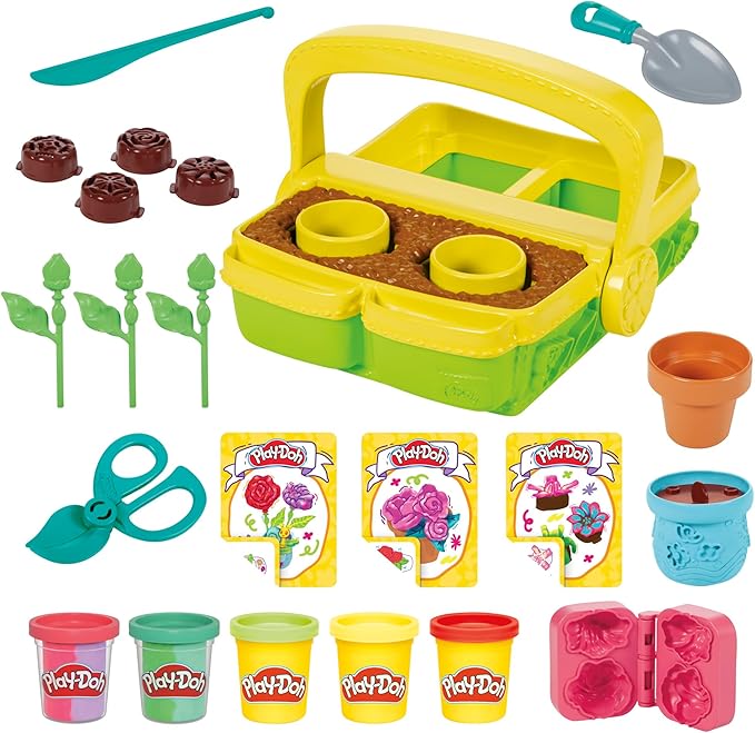 Play-Doh Blooming Flower Garden Toy Playset, Nature Pretend Play, Kids Arts & Crafts Ages 3+