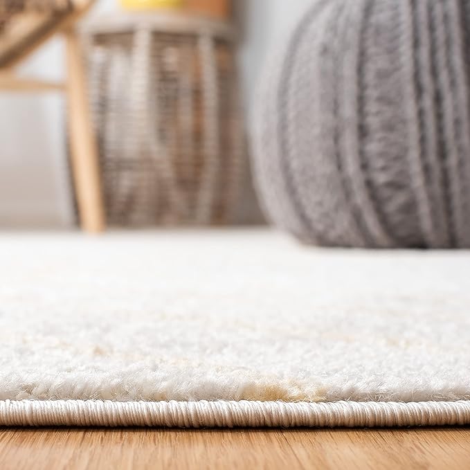 SAFAVIEH Adirondack Collection Accent Rug - 4' x 6', Ivory & Gold, Modern Geometric Design, Non-Shedding & Easy Care, Ideal for High Traffic Areas in Entryway, Living Room, Bedroom (ADR241C)