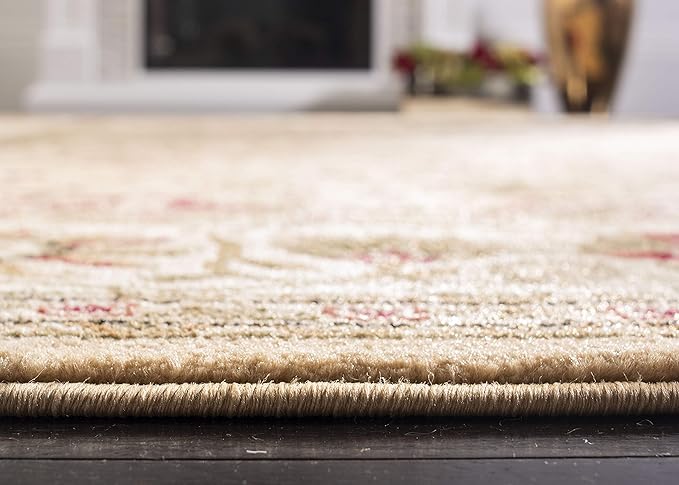 SAFAVIEH Lyndhurst Collection Runner Rug - 2'3" x 18', Beige & Ivory, Traditional Oriental Design, Non-Shedding & Easy Care, Ideal for High Traffic Areas in Living Room, Bedroom (LNH212D)
