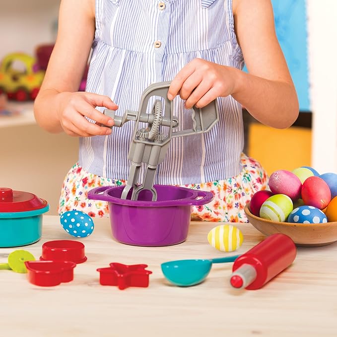 Battat – Pretend Cooking Set – Plastic Kitchen Toys – Play Dishes & Utensils-Toddler Cooking Set – 3 Years + (21 Pcs)