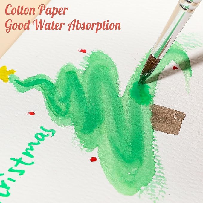 60 Sets Watercolor Cards with Envelopes, 140 lb/300 GSM Watercolor Paper Cards, 4x6 Inch Foldable Blank Watercolor Postcards and Envelopes for Greeting Cards, Wedding Invitations, Thank You Cards