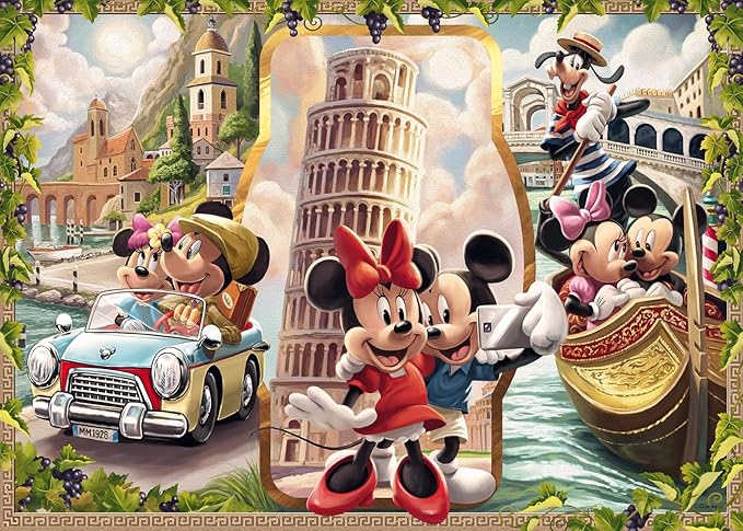 Ravensburger Disney Vacation Mickey & Minnie 1000 Piece Jigsaw Puzzle for Adults - 12000498 - Handcrafted Tooling, Made in Germany, Every Piece Fits Together Perfectly