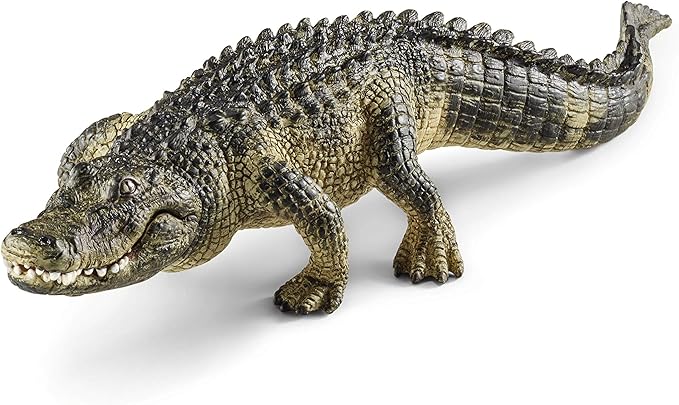 Schleich Wild Life Realistic Alligator Figurine with Movable Jaw - Detailed Alligator Toy Figure, Durable for Education and Fun Play, Perfect for Boys and Girls, Gift for Kids Ages 3+