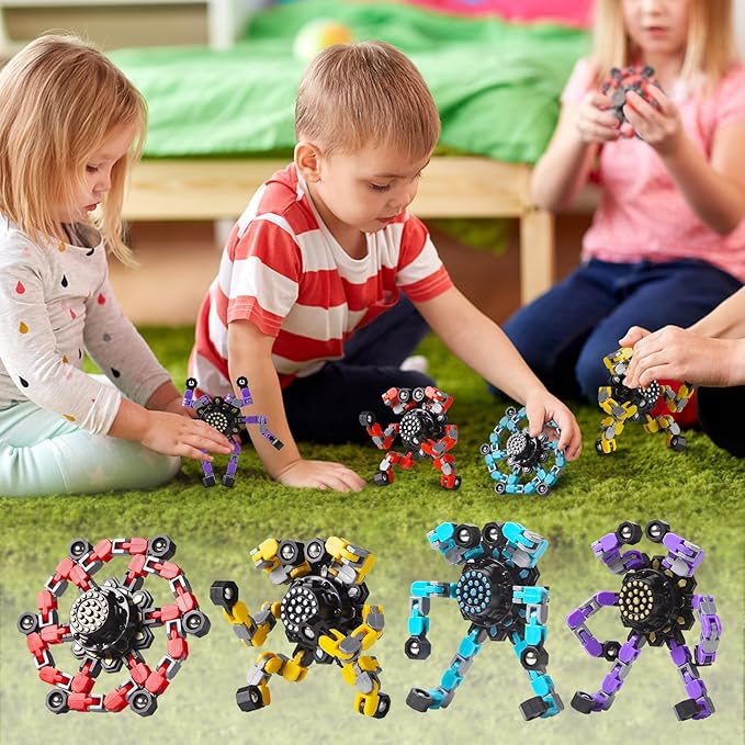 Valentines Dday Stcoking Stuffer Gifts Fidget Spinners for Kids and Adults Stress Relief Sensory Fidget Toys for Boys and Girls Fingertip Gyros for ADHD Autism for Kids 2 Pcs