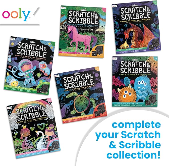 Ooly Scratch & Scribble Art Set (Princess Garden)