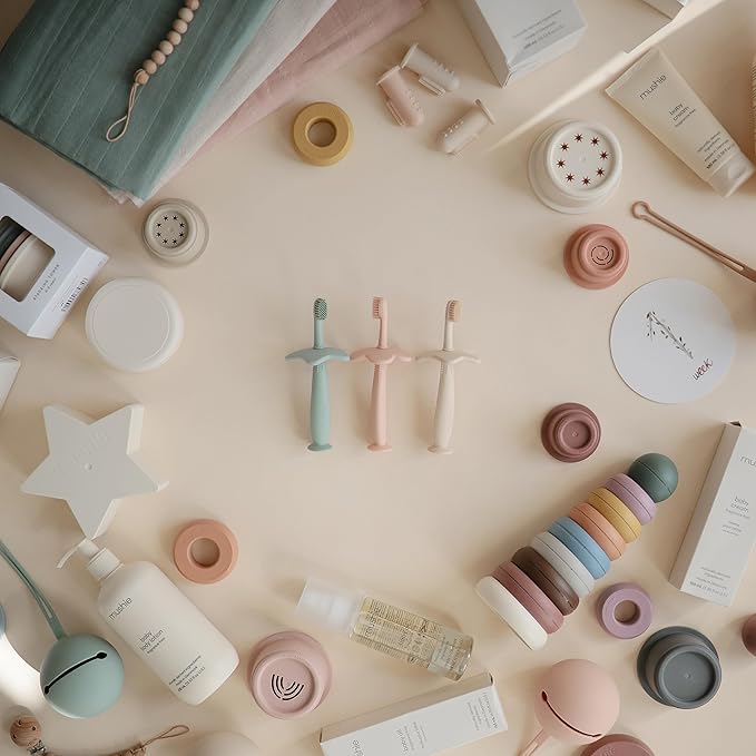 mushie Star Toddler Training Toothbrush (Tradewinds)