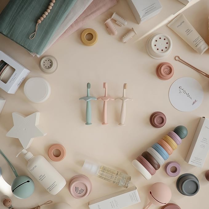 mushie Star Toddler Training Toothbrush (Shifting Sand)