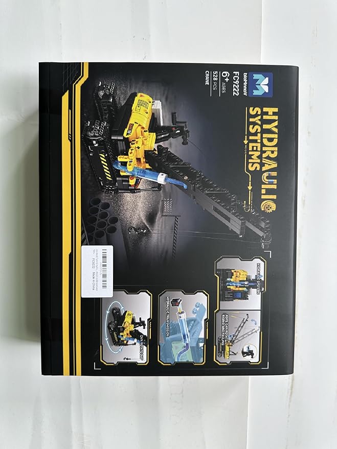 Technic Hydraulic Crane Building Set, 528 PCS Blocks Multifunctional Hydraulic Drive Engineering Car Building Model, Creative Moveable Building STEM Toy for Boys, Kids Teens and Adults