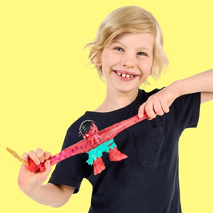 Heroes of Goo Jit Zu Cursed Goo Sea | Super Squishy, Goo Filled Toy Graplock Action Figure Hero Pack | with Color Changing Face That Reveals His Curse | Stretch Him 3 Times His Size