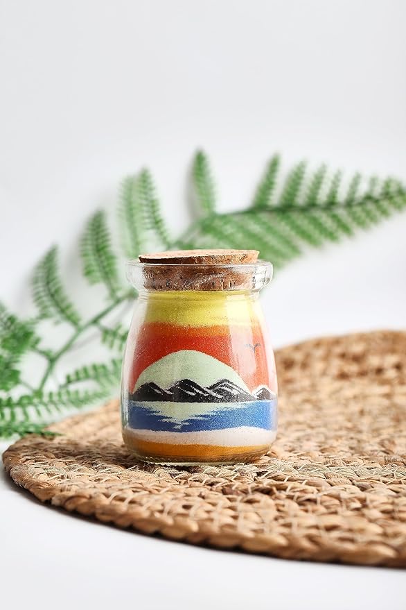 YUANLUGV Sand Art Bottles, Colored Sand with Luminous Sand Art Crafts for Gift Kids, Elegant and Exquisite Sand Art Craft Bottle，Gifts for Girls Boys Kids Women Birthday (d)
