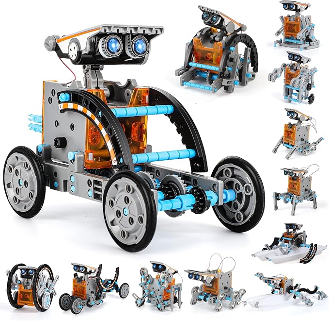 Lucky Doug Toys for Ages 8-13, 12-in-1 STEM Solar Robot Kit Toys Gifts for Kids 8 9 10 11 12 13 Years Old, Educational Building Science Experiment Set Birthday for Kids Boys Girls