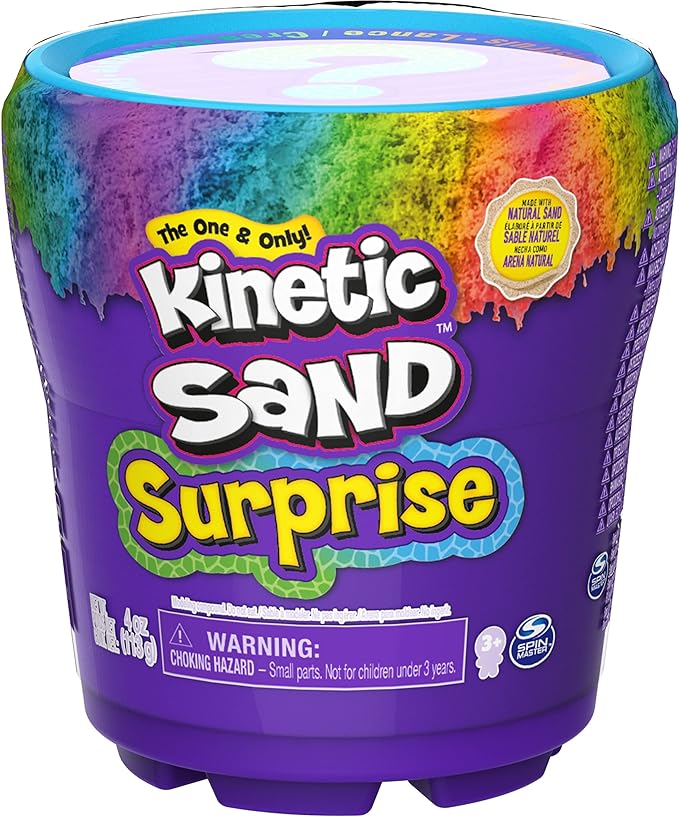 Kinetic Sand Surprise, Mini Mystery Surprise, Made with Natural Sand, Play Sand Sensory Toys for Kids Ages 3 and Up (Styles May Vary)