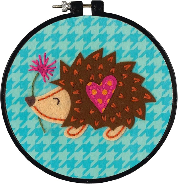 Dimensions Learn-A-Craft Felt Applique Kid's Craft, Hedgehog