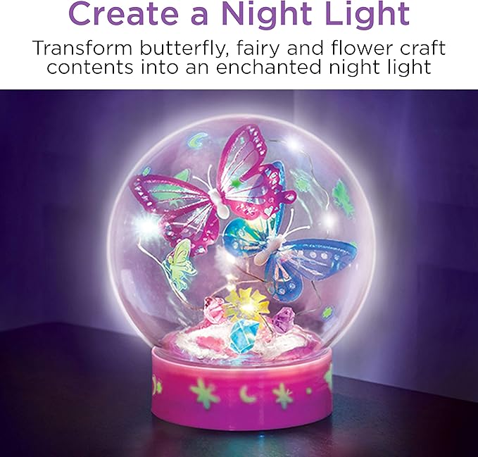 Creativity for Kids Butterfly Fairy Lights Craft Kit - Makes 1 Butterfly Night Light for Kids