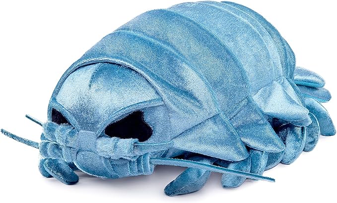 ZHONGXIN MADE Isopod Plush - Lifelike 12” Blue Isopod Stuffed Animal, Realistic Bathynomus Giganteus Arthropod Insect Plushie, Soft Crustaceans Animals Toys Model Dolls Gifts for Kids