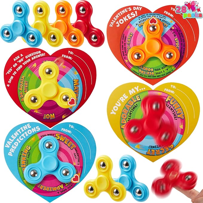 JOYIN 24 PCS Valentine's Day Gifts Cards with Glow Pull Tube Bracelet, Lights Glow in The Dark Toys for Kids Valentine's Party Favors for Classroom Exchange Toy, School Classroom Prizes Exchange Gift